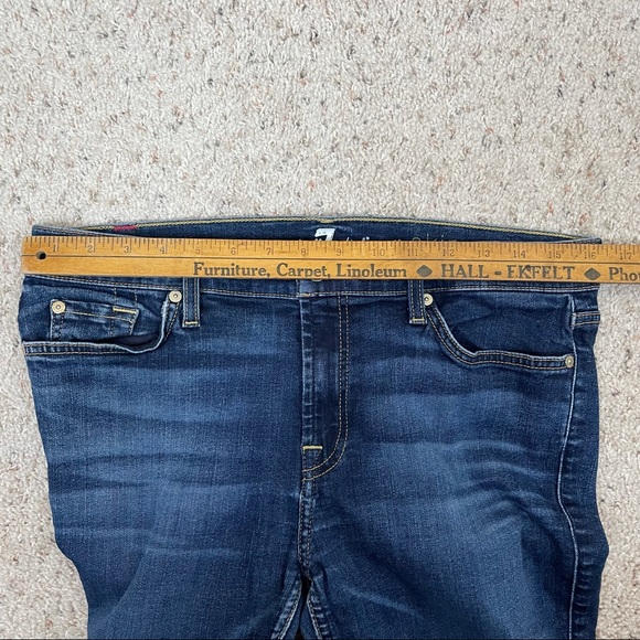 7 For All Mankind Women's The Skinny Jeans Sz 31 - Picture 9 of 12